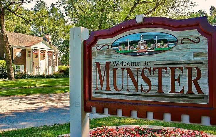 Munster IN Welcome Sign